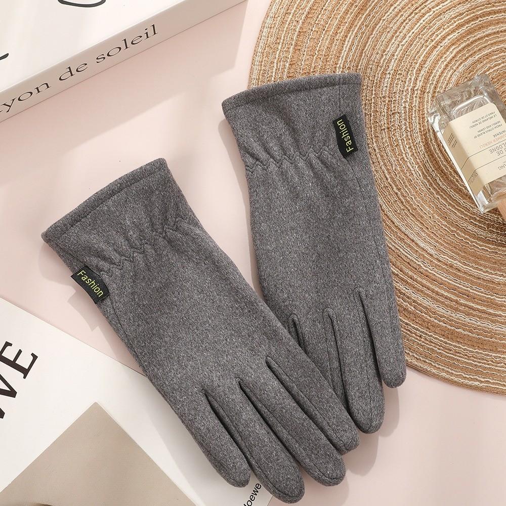 Touchable Screen Touch Screen Gloves Plush Driving Mittens New Full Finger Gloves  Gift