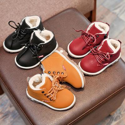 Waterproof Kids Snow Shoes Winter Boots Children Rubber Ankle Plush Flat Soft Bota Infantil