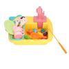 2 in 1 Play Kitchen Sink Toys with Running Water Automatic Faucets Pretend Dinosaur Fishing Toys