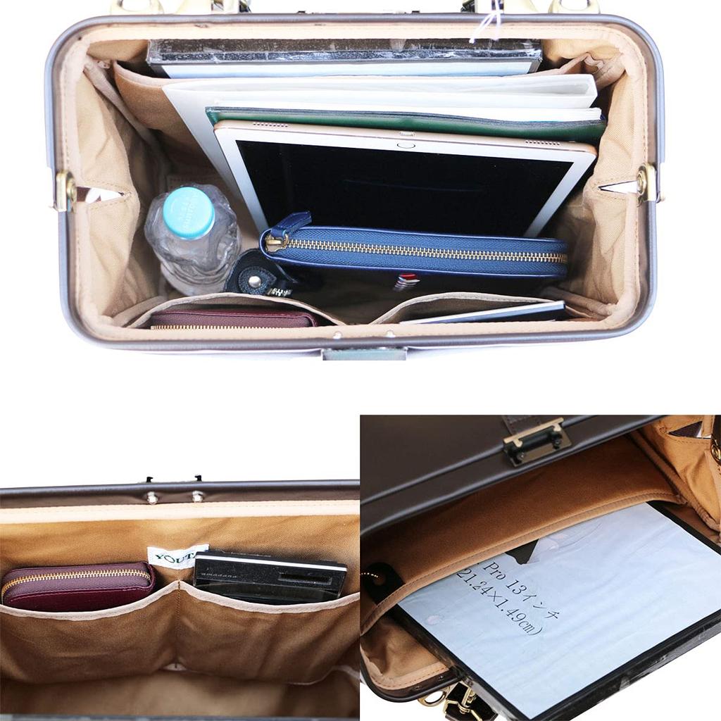 YOUTA LIGHT Leichte Dulles-Tasche, Hergestellt in Japan aus Kunstleder, Vertikal, Mittel, Schwarz