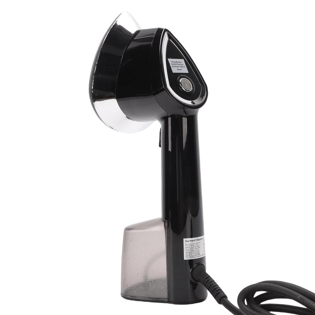 1500W Portable Handheld Steam Iron for Clothes Garment Fabric Wrinkles Remover 250ML Water for Home Travel Black