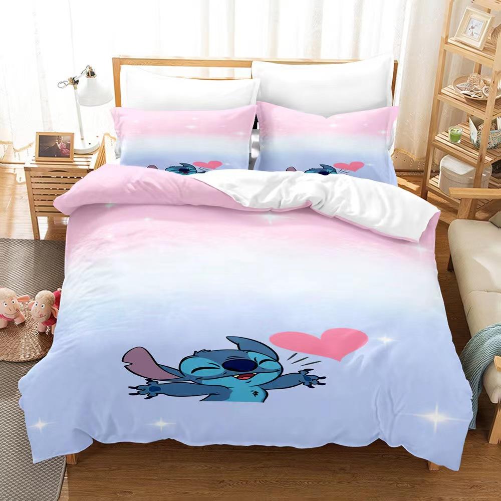 

Children S Three-Piece Cartoon Digital Printing Quilt Cover Pillowcase Bedding 90*190