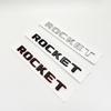 3D Glossy Black & Red ROCKET Car Letters Rear Trunk Bumper Tail Logo Badge Emblem Decals Sticker for 700 800 900 Accessories