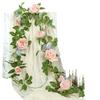 Simulation Rose Vine Fake Flower Vine Home Air Conditioner Decoration Vine Landscaping Decoration Simulation Vine