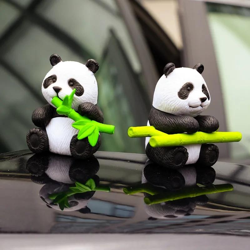 Nová zajímavá ozdoba do auta Roztomilá figurka Pandy Auto Středová konzola Dekorace palubní desky Mikrokrajinka Příslušenství pro kutily