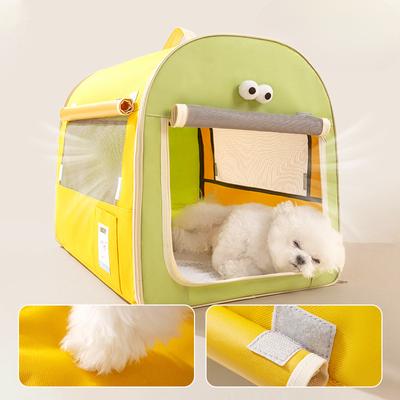 Gelbe Große Augen, Niedliche Kontrastfarben Auto-Tasche  Mittelgroßer und Großer Hund Bichon Frize  Praktische Hundehütte für Frühlings- und Sommerausflüge  Haustierbedarf