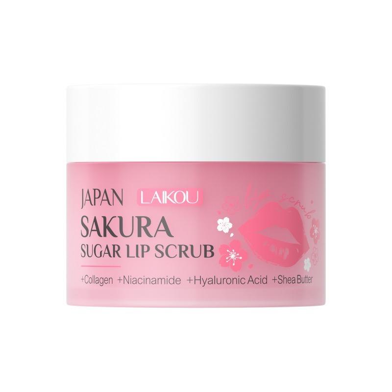Japan Sakura Sugar Lip Scrub 18g for Daily Preparation Before Applying Lipstick