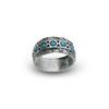 Retro Embossed Floral Turquoise Ring - Unisex European & American Fashion