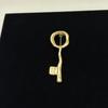 Lock Hole Design Key Shaped Brooch Vintage Style Metal Decorative Pin Suit Coat Accessory  Daily
