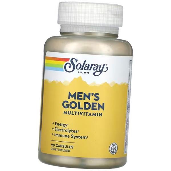 Мультивитамины для мужчин, Men's Golden Multi-Vitamin, Solaray  90капс (36411082)