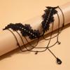 Multilayer Lace Styes Chain Alloys Tassels Leg Chain Trend Meshes Thigh Chain for Women Fashionable Accessory