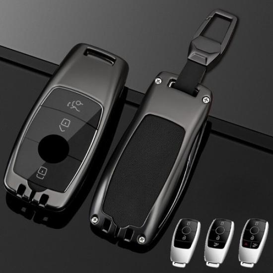 Zinc Alloy TPU Leather Car Key Fob Case Cover For Benz GLB GLC A B C E S G AMG