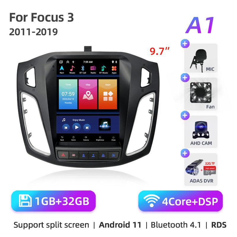 8Core 2 Din Android 12 Car Radio for Ford Focus 3 Mk 3 2011 2012 - 2019 Multimedia Video Player 2Din Carplay Auto Stereo DVD