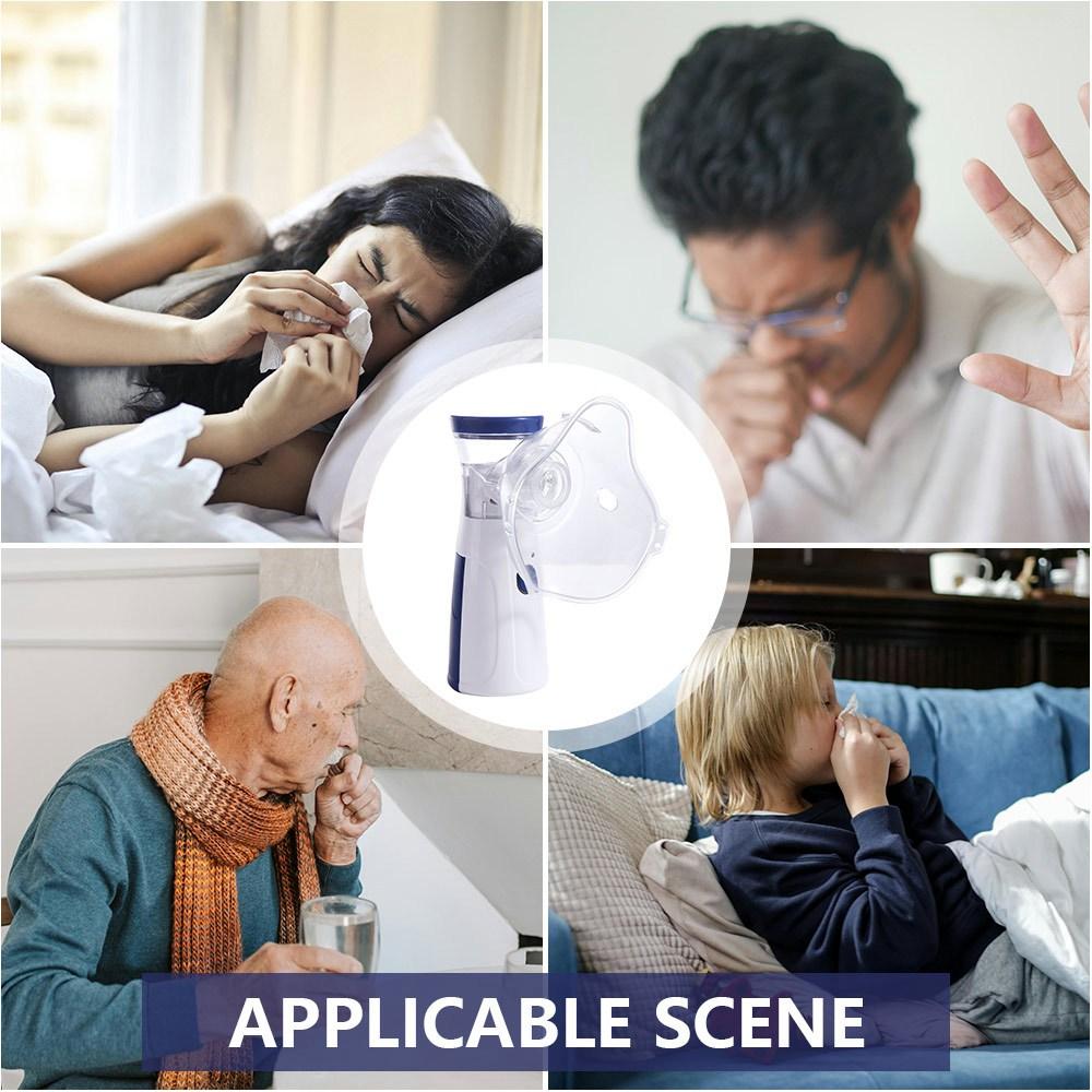 Siguranță Atomizor oral Mesh Inhalator portabil pentru astm Atomizor Nebulizator portabil acasă și în aer liber