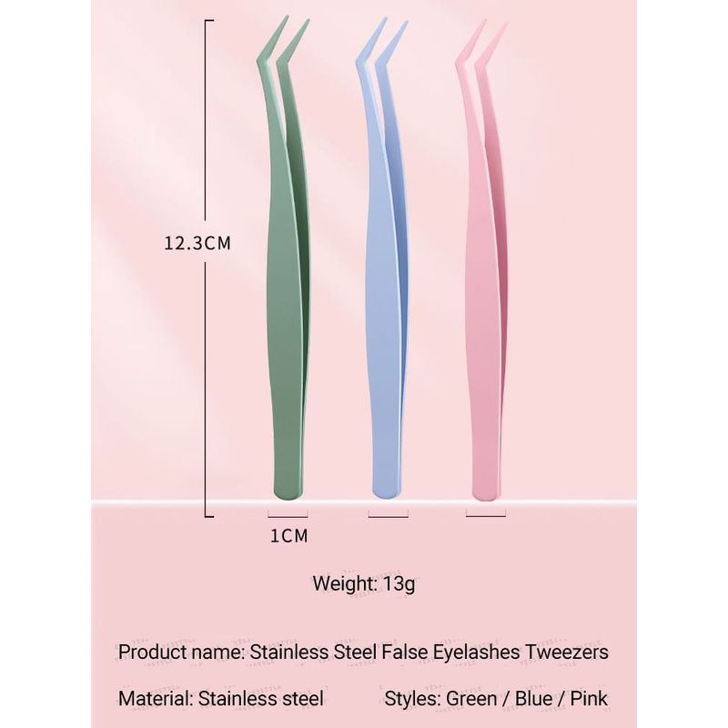 Jesireca - Stainless Steel False Eyelashes Tweezers