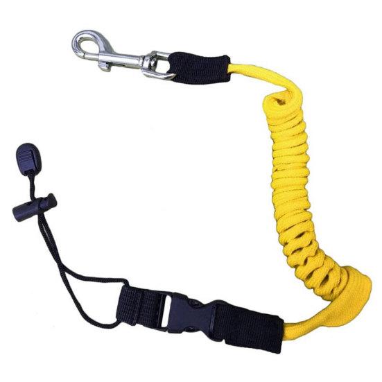 Elastic Surf Canoe Kayak Paddle Coiled Leash Cord Safety Fishing Rod Lanyard