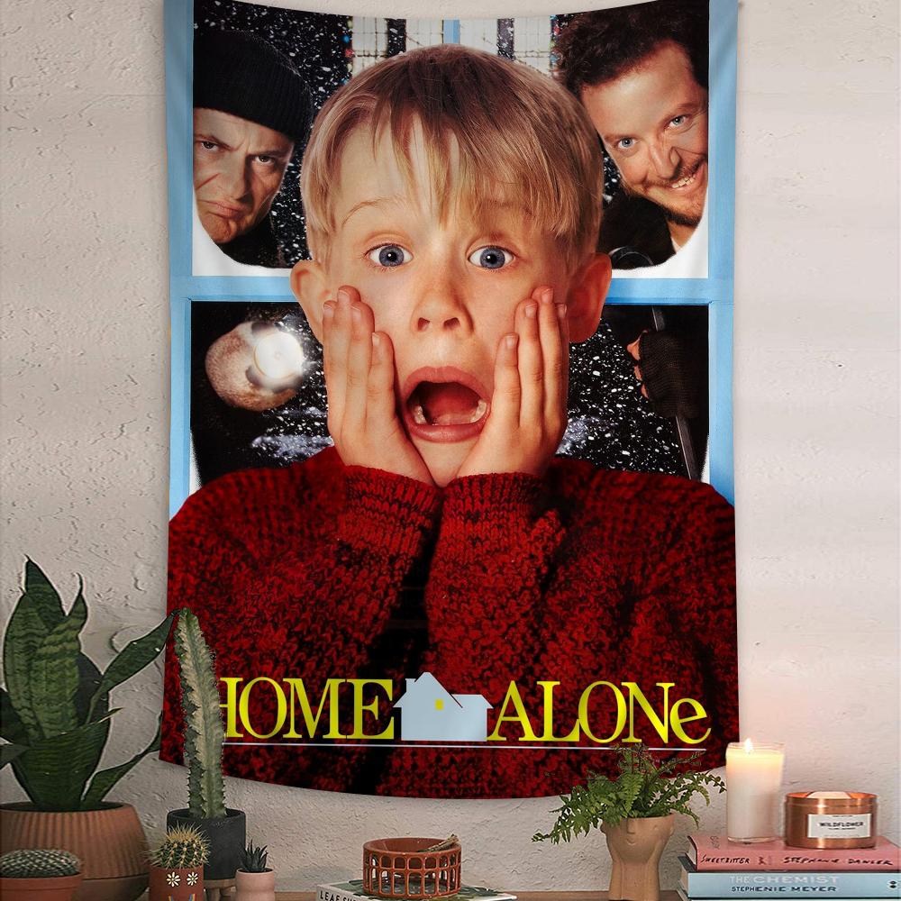 Classic Mocie Home Alone Tapestry Art Printing Japanese Wall Tapestry Anime Wall Hanging Home Decor