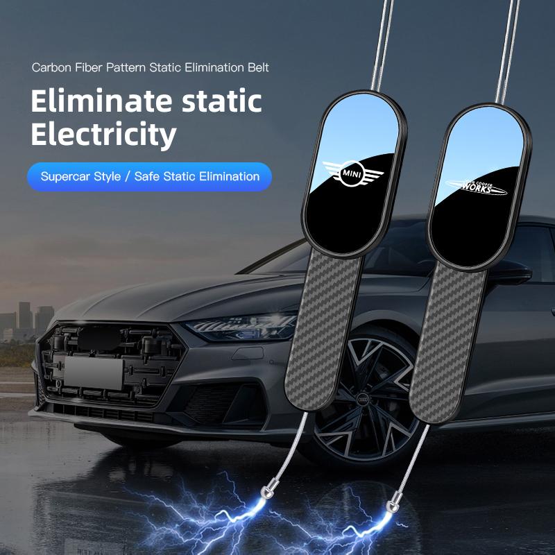 ABS Stal nierdzewna Wzór włókna węglowego Samochodowa taśma antystatyczna Do BMW Mini Works Cooper F54 F55 F56 F57 F60 R50