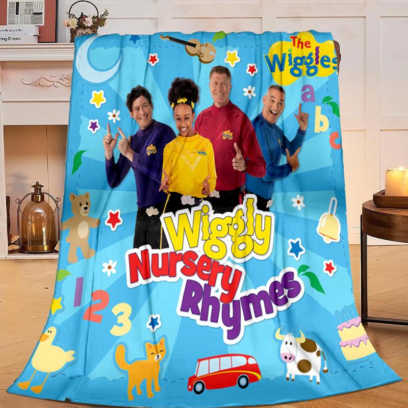 1PC Wiggle And Learn Show Flannel Blanket Gift, Suitable for Both Men And Women, Soft Ideal for Beds And Sofa, Birthday Or Christmas Gift