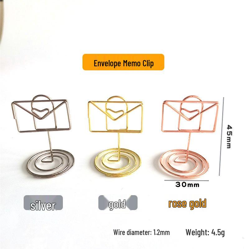 Peacock Round Memo & Business Card Holder - Heart-Shaped Desktop Metal Ornament