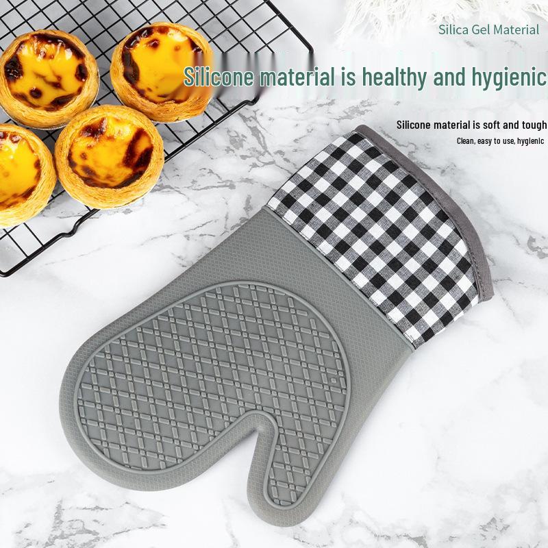 Silicone Heat-Resistant Anti-Scald Oven Gloves for Baking and Cooking