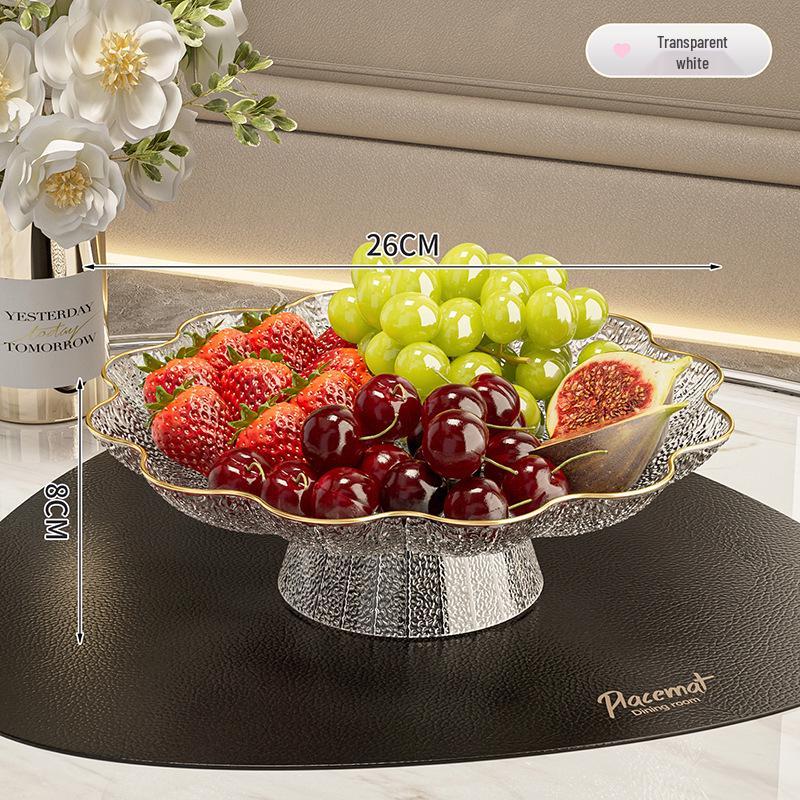 Elegant Tall Fruit Bowl - Living Room Snack & Candy Display Dish