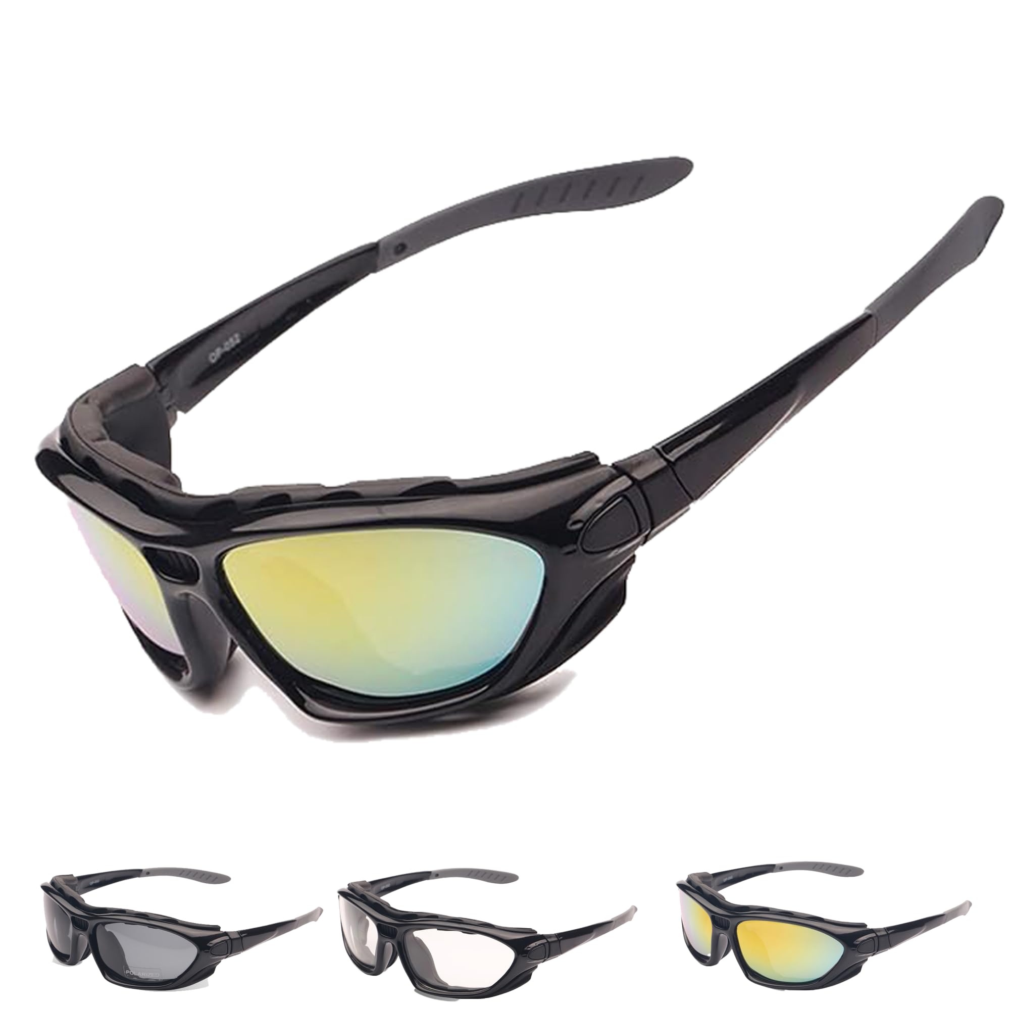 

Cherryl99 Motorcycle Protective Eyewear with UV and with Removable Foam Sports Motorcycle Sunglasses Goggles, Protection, Windproof, Dustproof,