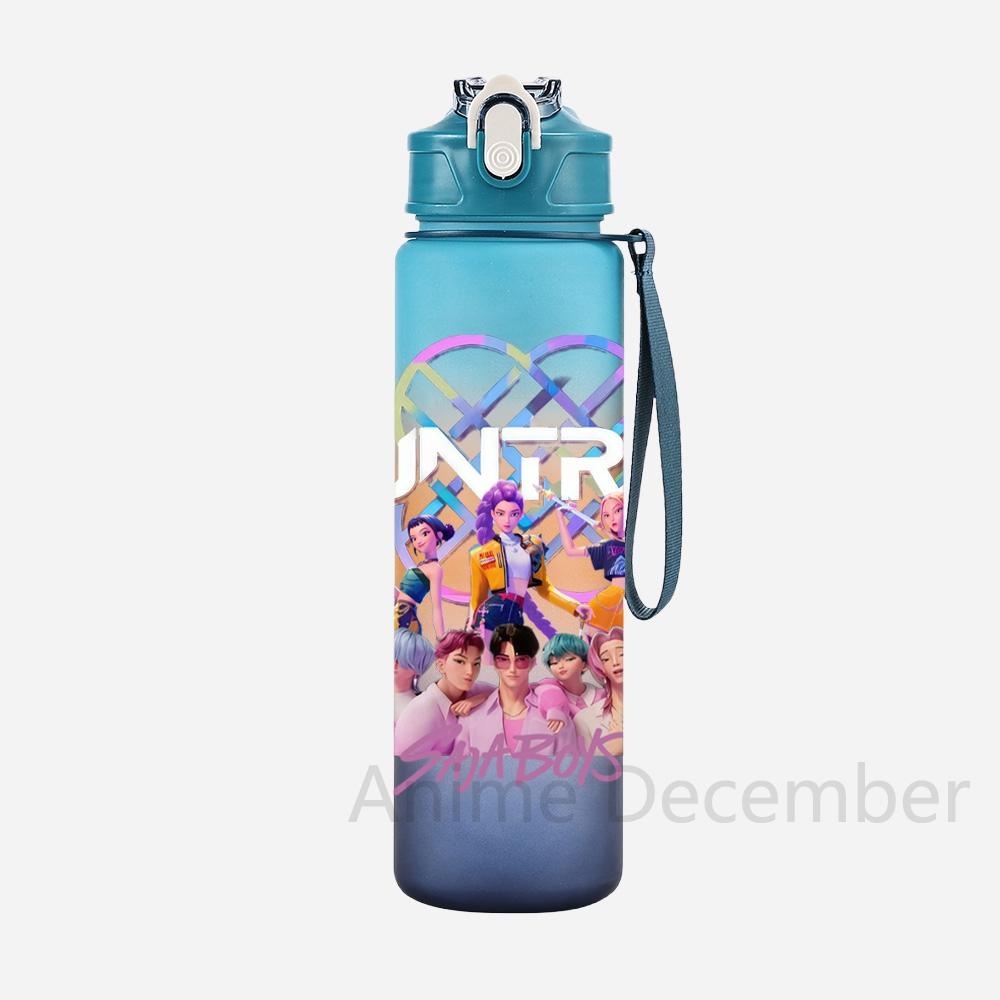 Anime K-Pop Character Water Cup Demon Hunters Large Capacity Outdoor Portable Rope Drinking Bottle for Boy and Girl Gift