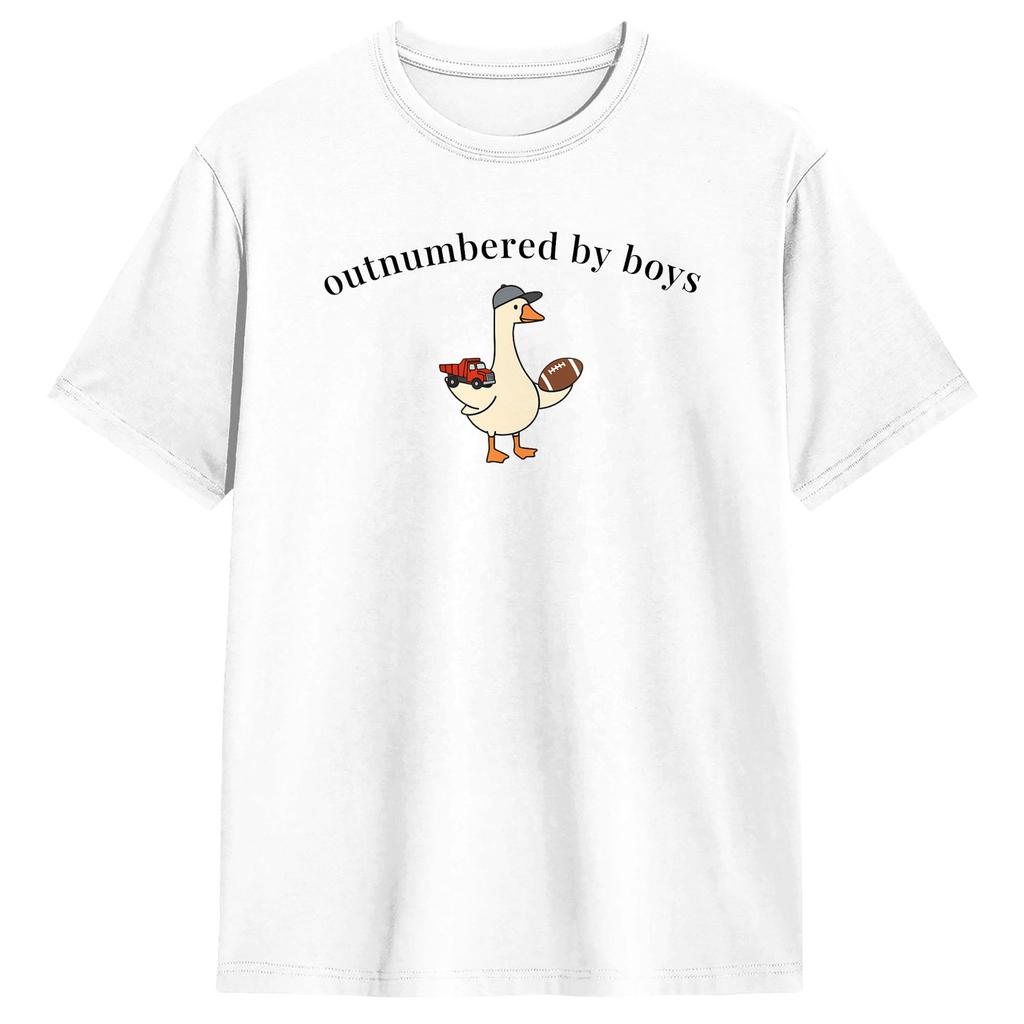 Funny Boy Mom Goose Mothers Day Tshirt Harajuku Tshirts Short Sleeve Street Style Tops Summer Cotton Oversized Clothing