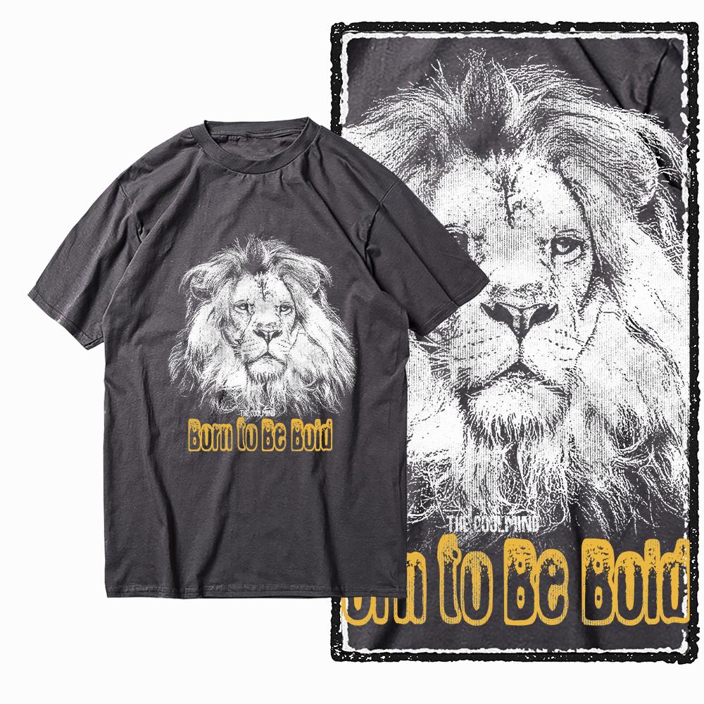 Coolmind MAV lion printed Exclusive graphic men T shirt 100% cotton big size streetwear men tshirt cool t-shirt tee shirts