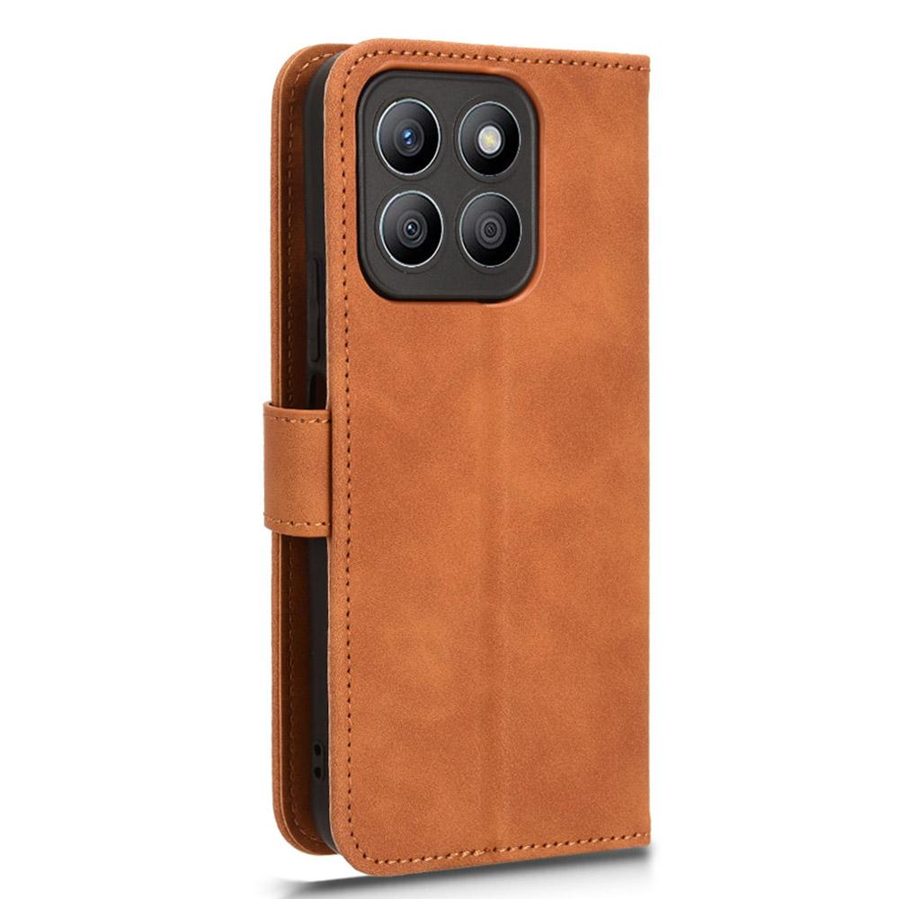 For Honor X8c 4G Leather Case Skin Feel Anti Drop Wallet Flip Phone Cover