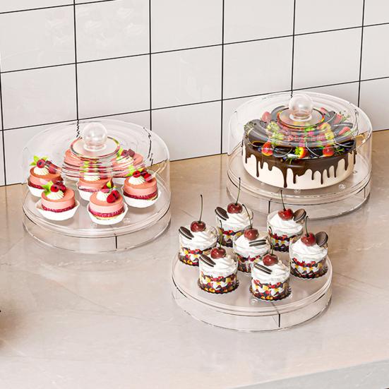 Drehbarer Lebensmittelaufbewahrungsbehälter Große Kapazität 4 Fächer BPA-frei Staubdicht Früchte Gemüse Salat Organizer Tablett