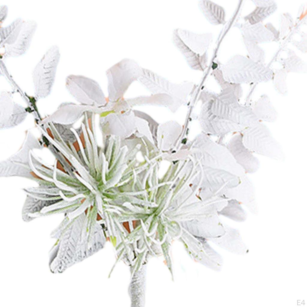 Artificial , Fake Wood, Cedar Stem Snowy Accessories, False Plants Faux Leaves for Christmas