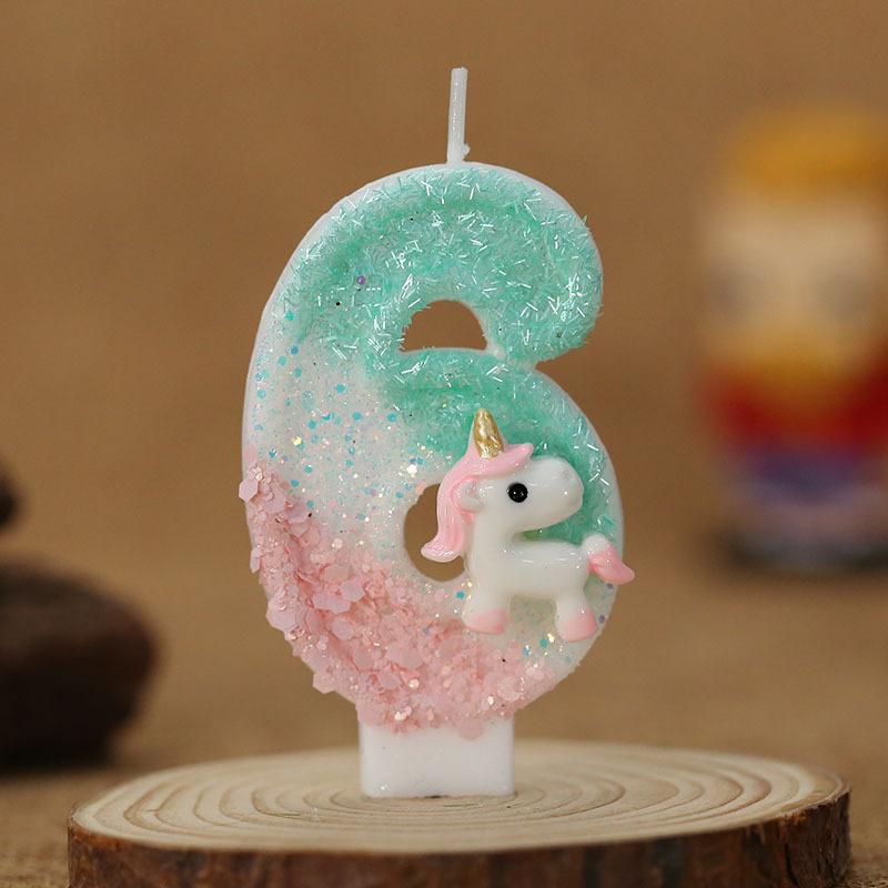 

Свеча на день рождения Единорог Розовые детские свечи на день рождения 1 год Бенгальские огни Топпер для торта Украшение