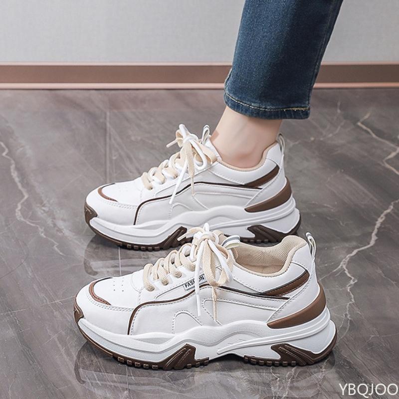 Fashion Spring  Autumn New Style Womens Vulcanized Shoes Breathable Sneakers Lace-up Ladies Casual Shoes Classic Chunky Women Shoes