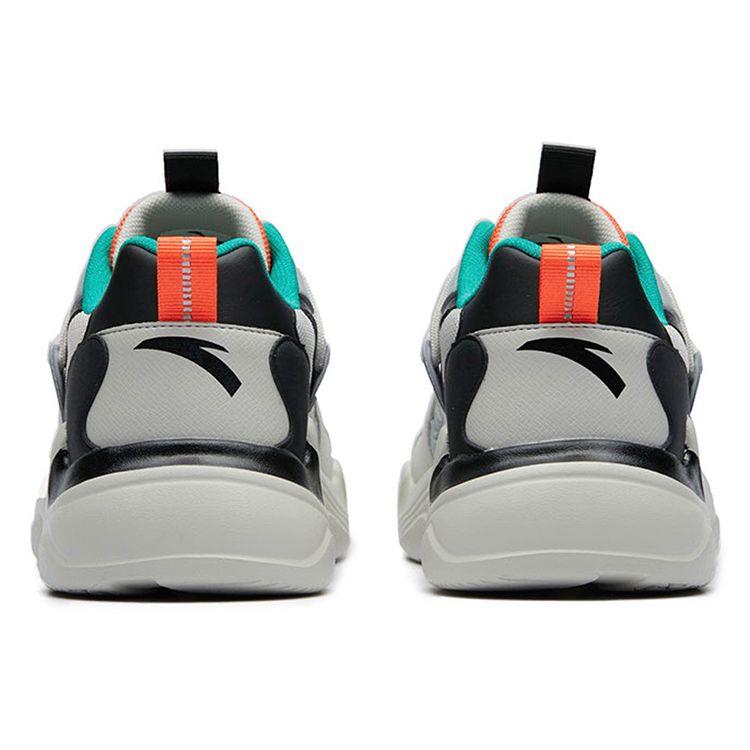 Anta Retro Dad Unisex Leather Mesh Casual Sneaker Black White 91938863-4