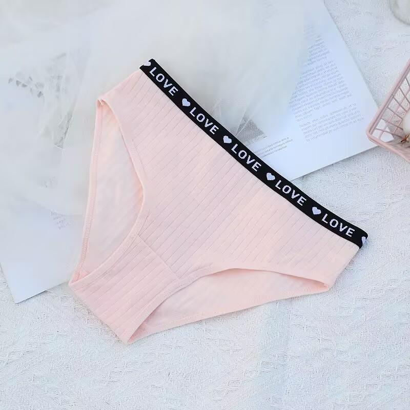 

Хлопковые трусики для женщин, большие размеры, удобные сексуальные трусы, однотонные трусики, женские трусы XL розовый
