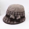 Autumn and Winter Women's Hat with Bow Middle-aged and Elderly Outdoor Warm Hat Knitted Hat