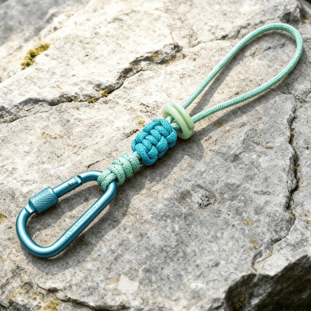 Braided Rope Water Bottle Lanyard Zinc Zinc Alloy Carabiner Hook Essential Key Chain Lanyard Mountaineering