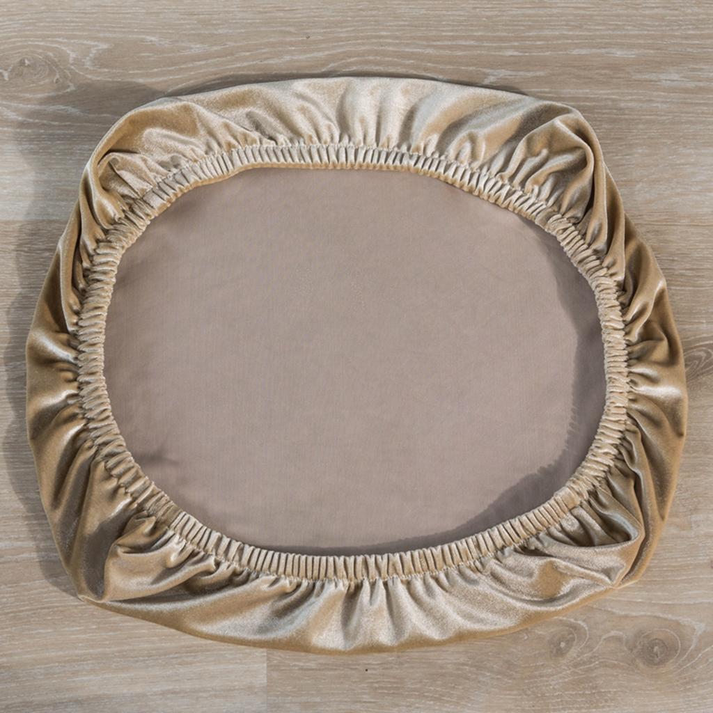 Stretch Velvet Covers Universal Stool Wedding Rome Decor Khaki