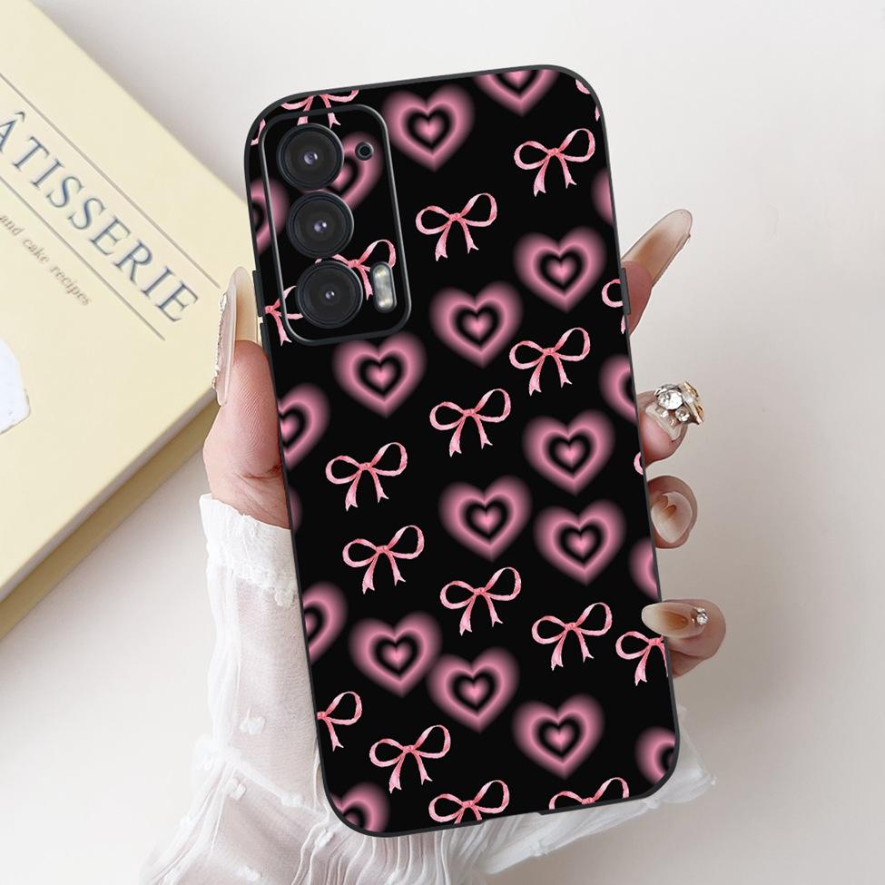 For Edge 20 20Pro 20Lite Phone Cover For Motorola Edge 20 Pro Case Silicone Luxury Fashion Love Cute Cat Girl Funny Cool Painted