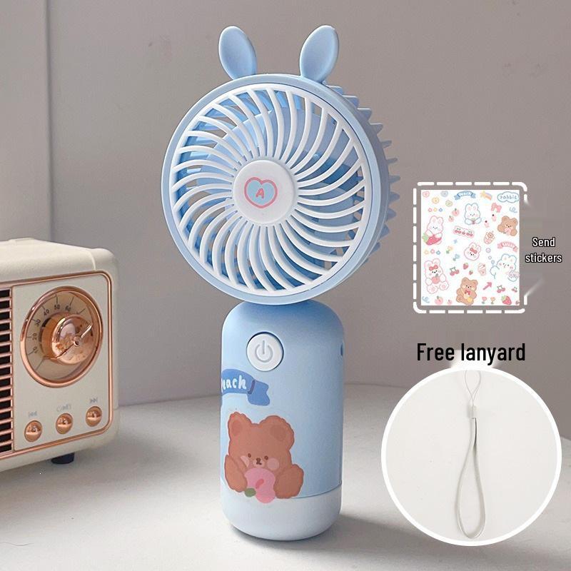 Adorable Portable Handheld USB Fan: Quiet, Compact, Rechargeable for Students and Travel Default