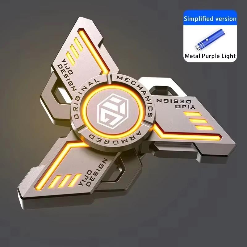 Luminous Metal Silent Portable Hand Gyro Fidget Spinner Adults EDC Toy Stress ADHD Anxiety Relief Cool Trendy Gift
