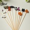 Party Food Decoration Picks 100PCS Disposable Cocktails Tags Halloween Pumpkin Ghost Bat Decor Bamboo Festive Fruit Markers Skewers Sharp