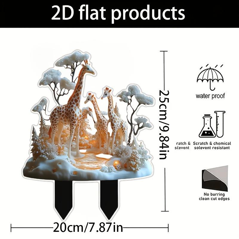 2D Flat, Smiling Frog Is Suitable for Courtyard, Lawn and Gardening/outdoor Accessories/garden Decoration Floor Inserts, Indoor Potted Plants,