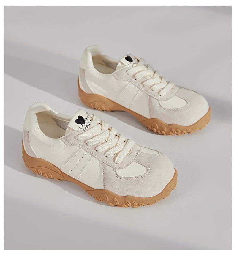 Retro leather German training shoes women's 2025 autumn new shoes platform-soled versatile casual little white shoes sports Forrest Gump shoes