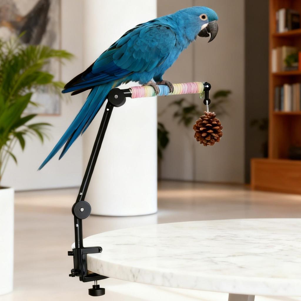 Bird Stand 4 In 1 Interactive Cage Accessories Bird Perch Stand Parrot Toys With Ball For Parakeet Cockatiel Conure Lovebird