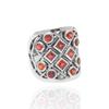 Statement Granaat Ring: Massief 925 Sterling Zilver Rode Edelsteen