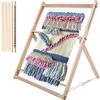 1pc Wood DIY Weaving & Knitting Loom Machine, Wooden Frame Knitted Tool, Making Decoration Tassel Tapestry & Carpet Sewing Tools