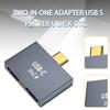 2 In 1 Type-C USB3.0 Hub Docking Station Male Type-C Computer Splitter Female 10Gbps For Laptop O9B4